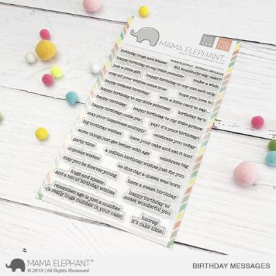 Mama Elephant Stempel - Birthday Messages